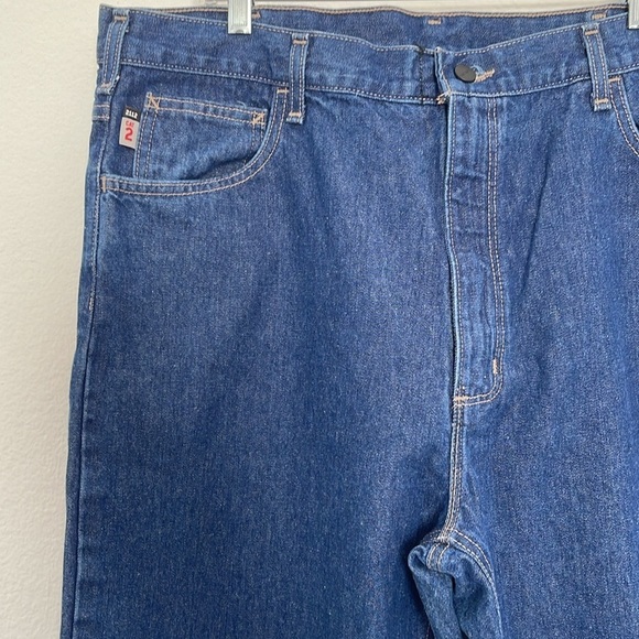 Carhartt 2112 Cat 2 Flame-Resistant Signature Denim Relaxed Fit Jeans Men 40x32 - Picture 4 of 6